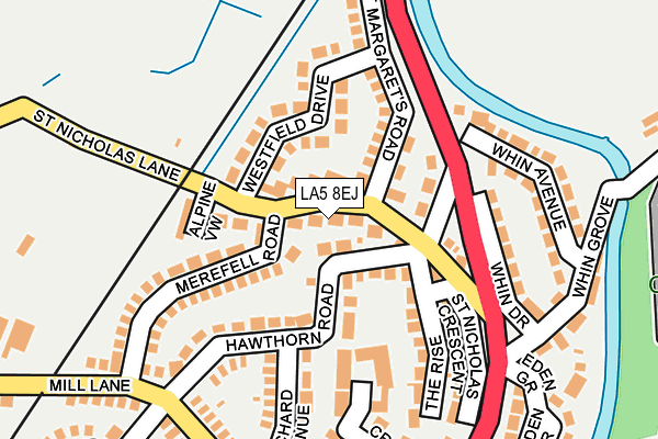 LA5 8EJ map - OS OpenMap – Local (Ordnance Survey)