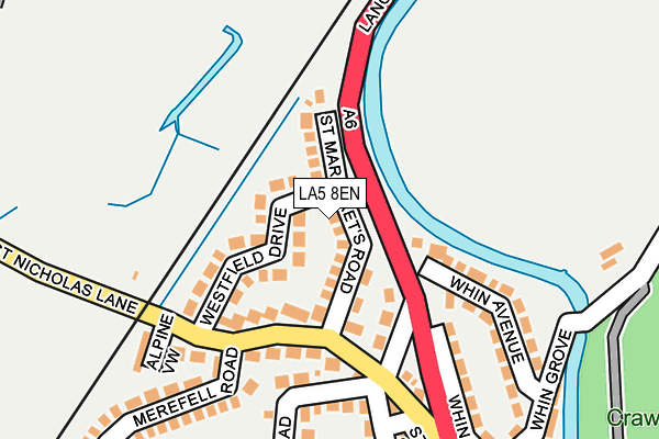LA5 8EN map - OS OpenMap – Local (Ordnance Survey)