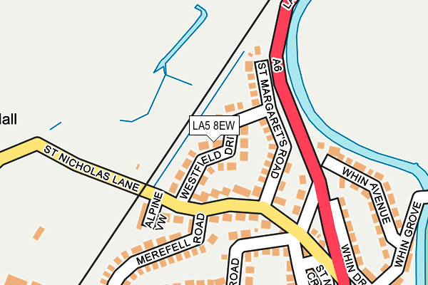LA5 8EW map - OS OpenMap – Local (Ordnance Survey)