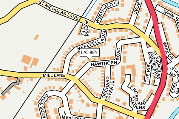 LA5 8EY map - OS OpenMap – Local (Ordnance Survey)