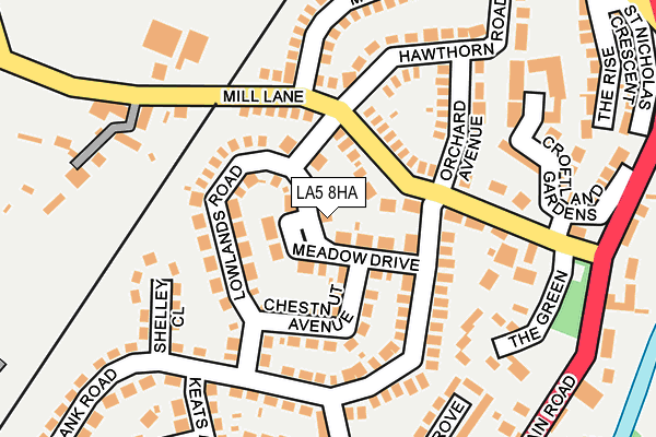 LA5 8HA map - OS OpenMap – Local (Ordnance Survey)