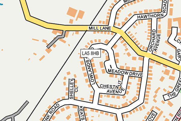 LA5 8HB map - OS OpenMap – Local (Ordnance Survey)