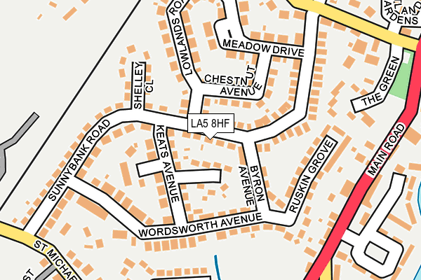 LA5 8HF map - OS OpenMap – Local (Ordnance Survey)