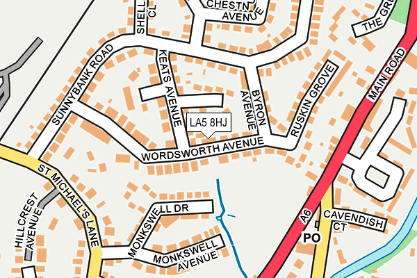 LA5 8HJ map - OS OpenMap – Local (Ordnance Survey)