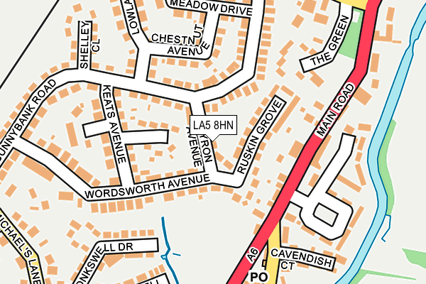 LA5 8HN map - OS OpenMap – Local (Ordnance Survey)
