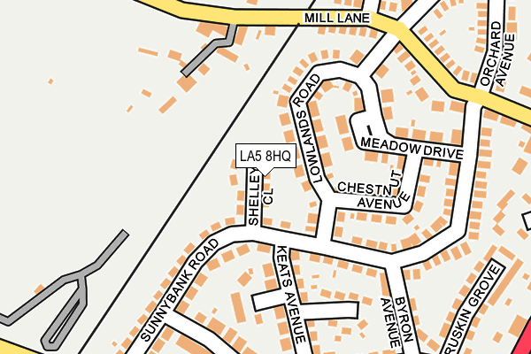LA5 8HQ map - OS OpenMap – Local (Ordnance Survey)