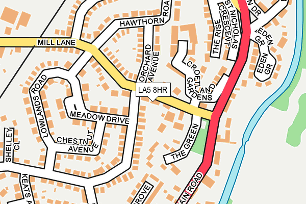 LA5 8HR map - OS OpenMap – Local (Ordnance Survey)