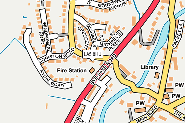 LA5 8HU map - OS OpenMap – Local (Ordnance Survey)