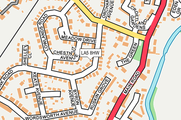 LA5 8HW map - OS OpenMap – Local (Ordnance Survey)