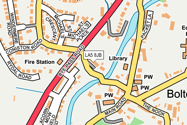 LA5 8JB map - OS OpenMap – Local (Ordnance Survey)