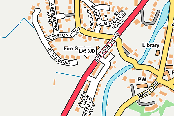 LA5 8JD map - OS OpenMap – Local (Ordnance Survey)