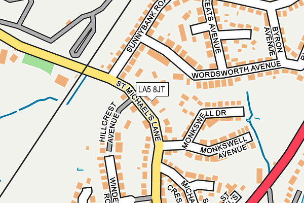 LA5 8JT map - OS OpenMap – Local (Ordnance Survey)