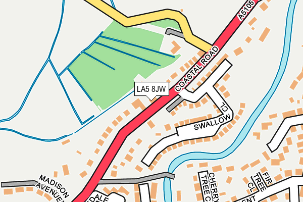 LA5 8JW map - OS OpenMap – Local (Ordnance Survey)