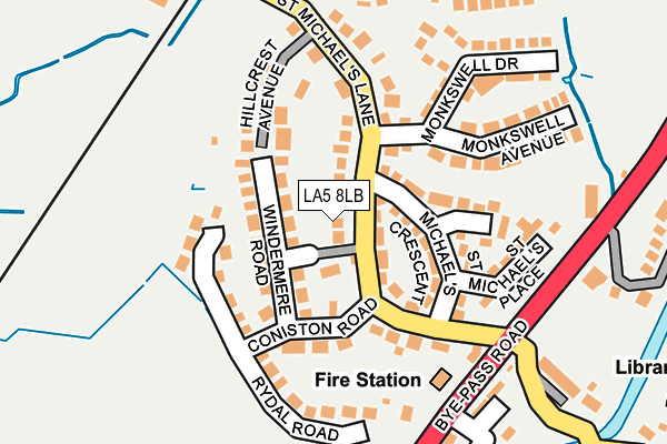 LA5 8LB map - OS OpenMap – Local (Ordnance Survey)