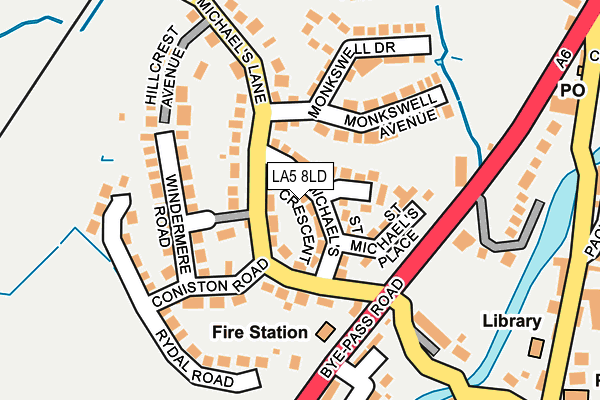 LA5 8LD map - OS OpenMap – Local (Ordnance Survey)