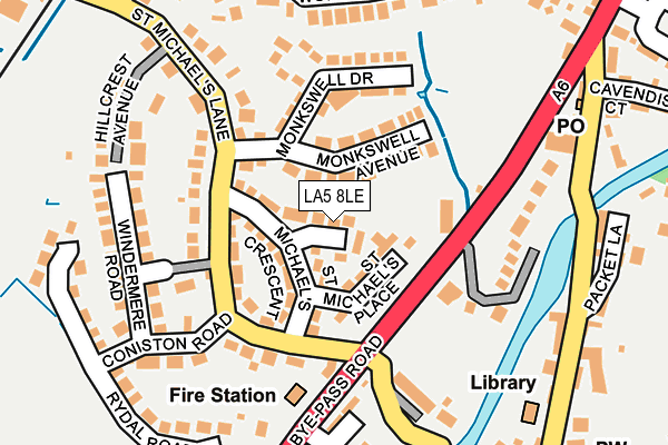 LA5 8LE map - OS OpenMap – Local (Ordnance Survey)