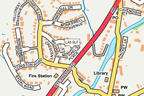 LA5 8LF map - OS OpenMap – Local (Ordnance Survey)