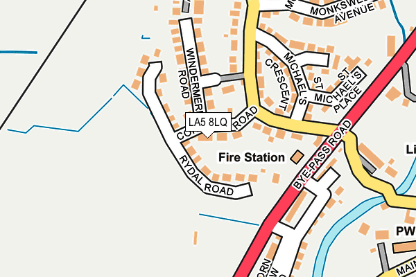 LA5 8LQ map - OS OpenMap – Local (Ordnance Survey)