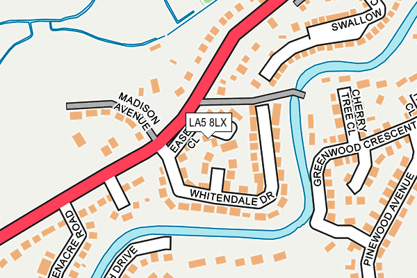 LA5 8LX map - OS OpenMap – Local (Ordnance Survey)
