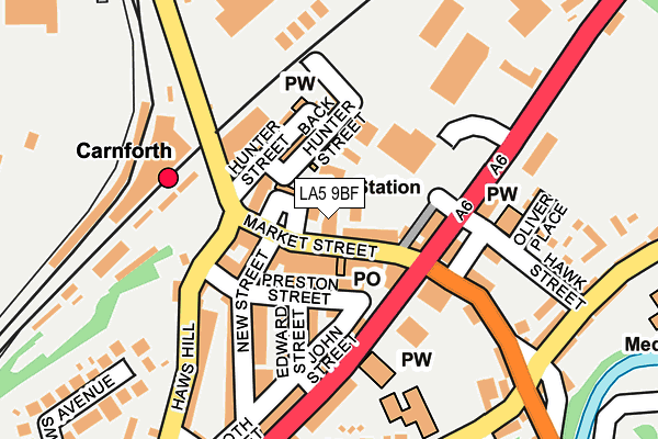 LA5 9BF map - OS OpenMap – Local (Ordnance Survey)