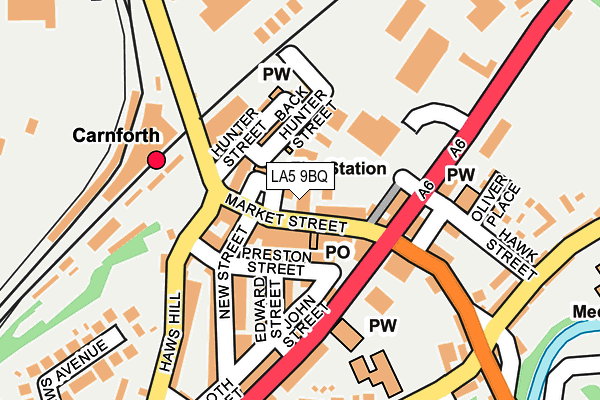 LA5 9BQ map - OS OpenMap – Local (Ordnance Survey)