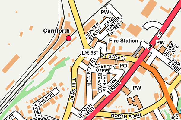 LA5 9BT map - OS OpenMap – Local (Ordnance Survey)