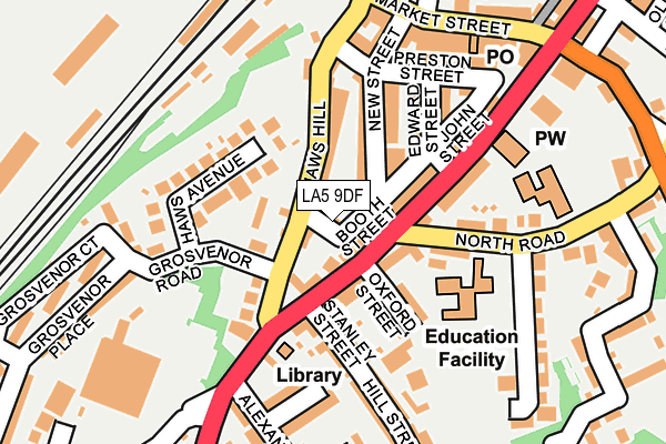 LA5 9DF map - OS OpenMap – Local (Ordnance Survey)