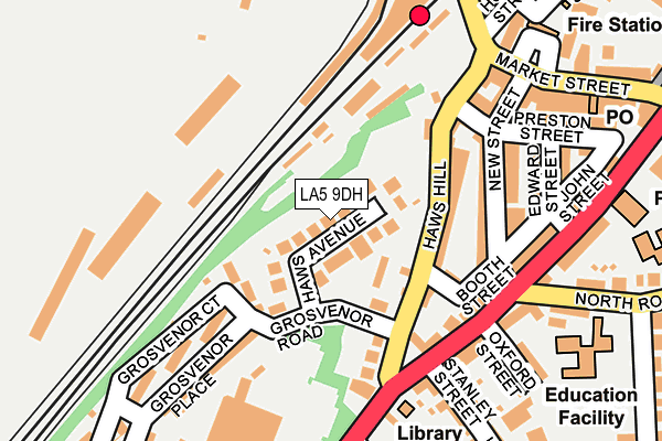 LA5 9DH map - OS OpenMap – Local (Ordnance Survey)