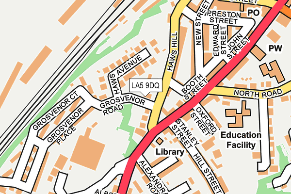 LA5 9DQ map - OS OpenMap – Local (Ordnance Survey)