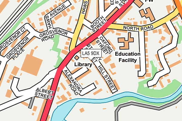 LA5 9DX map - OS OpenMap – Local (Ordnance Survey)