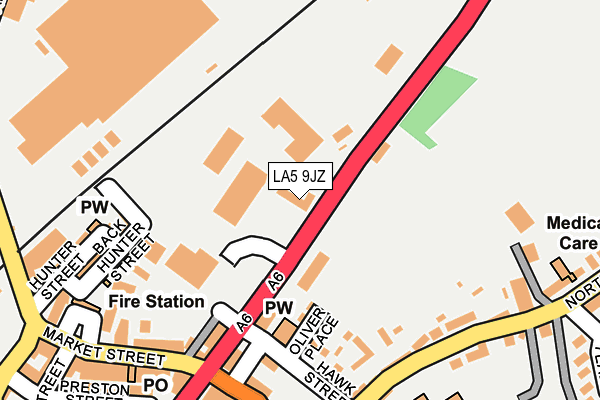 LA5 9JZ map - OS OpenMap – Local (Ordnance Survey)