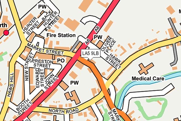 LA5 9LB map - OS OpenMap – Local (Ordnance Survey)
