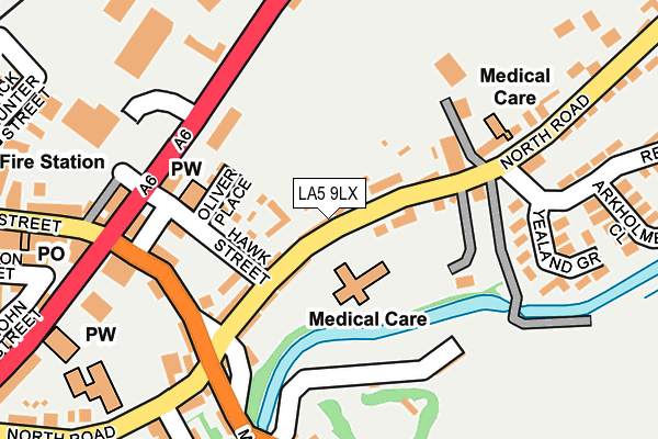 LA5 9LX map - OS OpenMap – Local (Ordnance Survey)