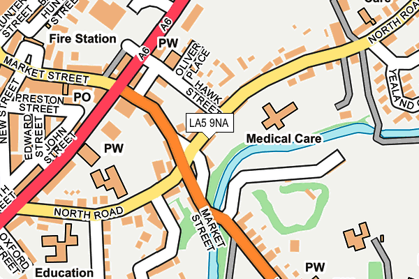 LA5 9NA map - OS OpenMap – Local (Ordnance Survey)