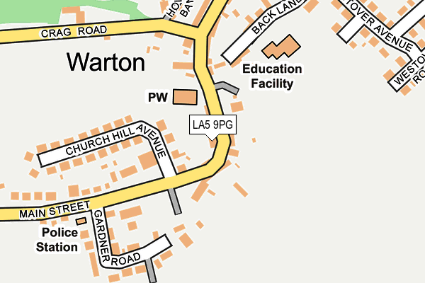 Map of WARTON COUNTRY ENTERPRISES LIMITED at local scale