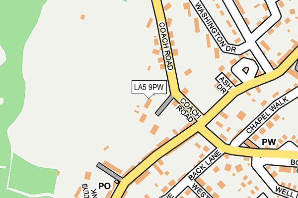 LA5 9PW map - OS OpenMap – Local (Ordnance Survey)