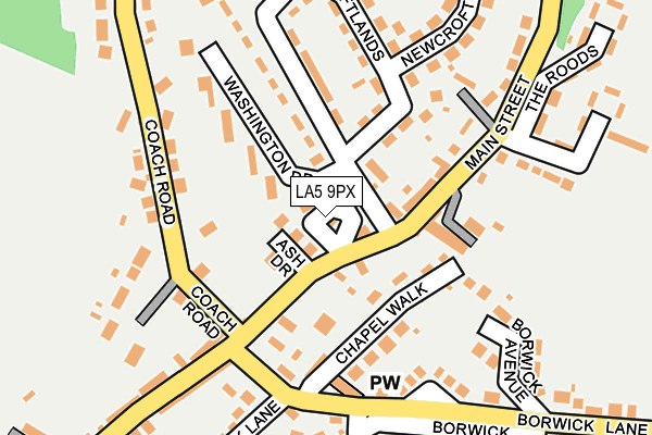 LA5 9PX map - OS OpenMap – Local (Ordnance Survey)