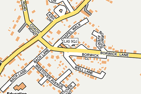 LA5 9QJ map - OS OpenMap – Local (Ordnance Survey)