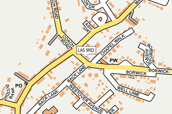 LA5 9RD map - OS OpenMap – Local (Ordnance Survey)