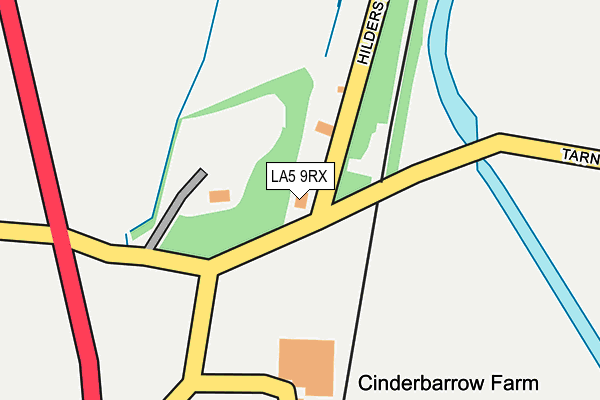 LA5 9RX map - OS OpenMap – Local (Ordnance Survey)