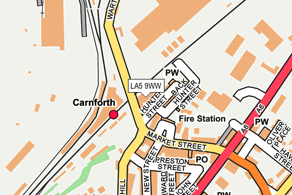 LA5 9WW map - OS OpenMap – Local (Ordnance Survey)