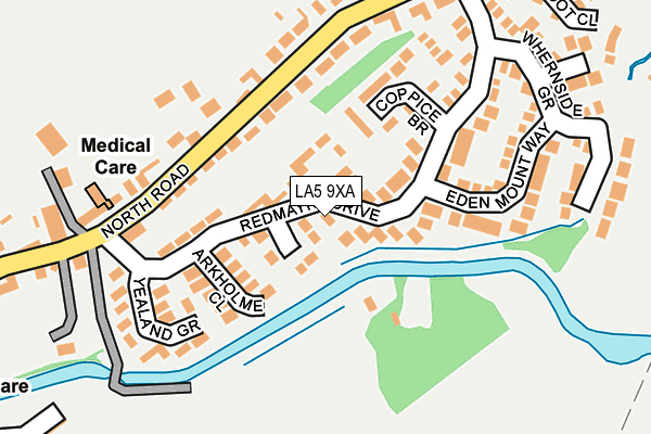 LA5 9XA map - OS OpenMap – Local (Ordnance Survey)