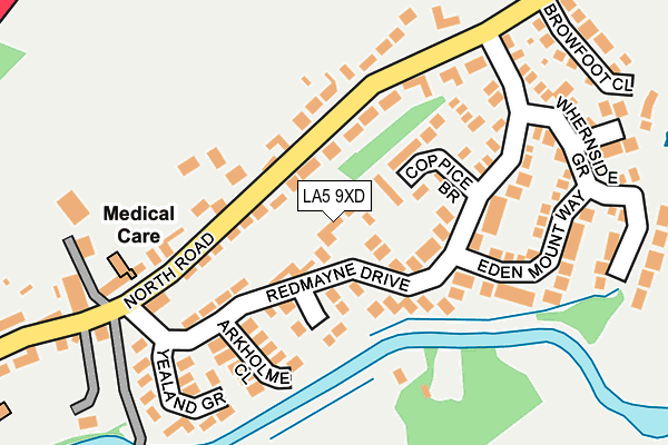LA5 9XD map - OS OpenMap – Local (Ordnance Survey)