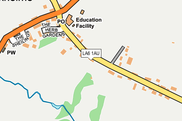 LA6 1AU map - OS OpenMap – Local (Ordnance Survey)