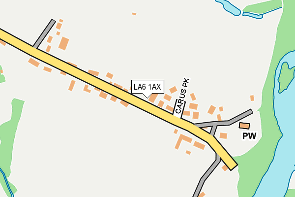 LA6 1AX map - OS OpenMap – Local (Ordnance Survey)