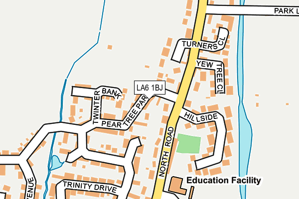 LA6 1BJ map - OS OpenMap – Local (Ordnance Survey)