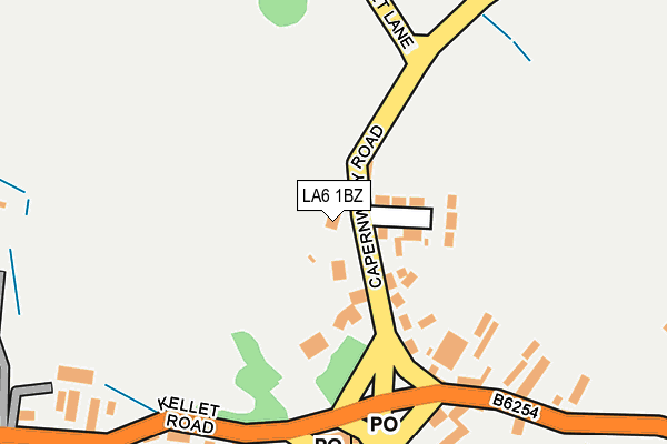 LA6 1BZ map - OS OpenMap – Local (Ordnance Survey)