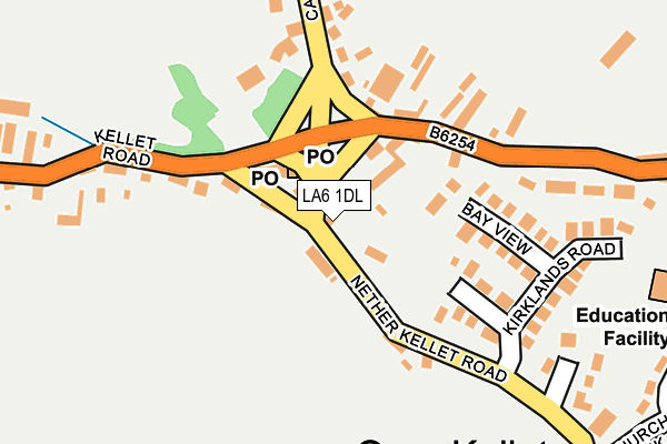 LA6 1DL map - OS OpenMap – Local (Ordnance Survey)