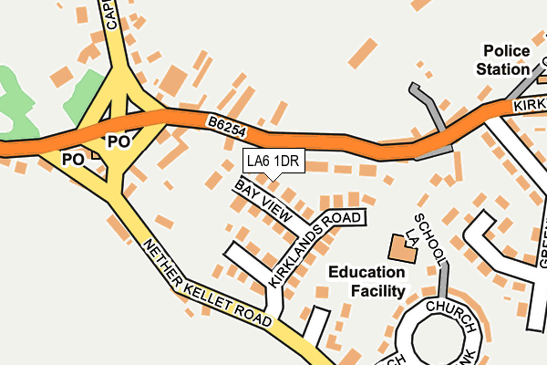 LA6 1DR map - OS OpenMap – Local (Ordnance Survey)