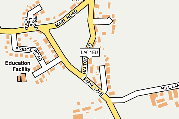 LA6 1EU map - OS OpenMap – Local (Ordnance Survey)